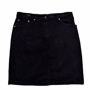 Woolrich black velvet pencil skirt size 12 @K1